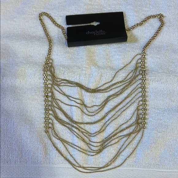 Charlottle Russe Gold Multi-Layered Necklace - Picture 1 of 4